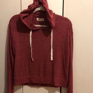 Red Lightweight Marled Hollister Hoodie